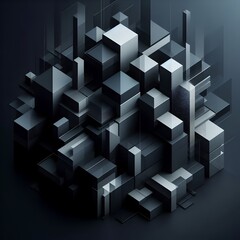 Dark geometric shapes 