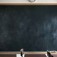 blackboard with chalk