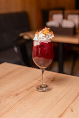 Wine-based cocktail served in a glass