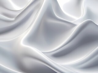 Obraz premium Background of fine white silk fabric undulating, 3D, realistic 