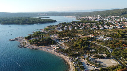 Fototapeta premium mediterranean, adria, island, adriatic, sea, water, summer, travel, vacation blue, aerial, view, sand, croatia, beach, coast, nature, landmark, boat, horn coastline, tourism, natural, holiday, lagoon,