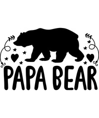 Obraz premium Stylish , fashionable and awesome Bear Family typography art and illustrator, Print ready vector handwritten phrase Bear family T shirt hand lettered calligraphic design. Vector illustration bundle.