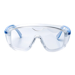 Safety protective spectacles glasses on white table with clipping path