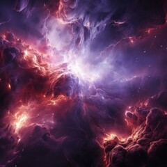 Fototapeta premium Interstellar Space Nebula Gas Clouds and Stars