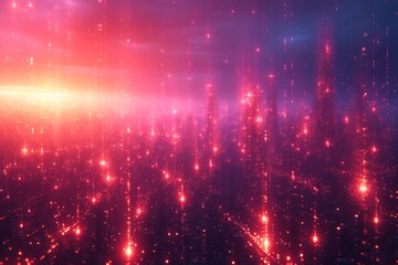 Obraz premium Technology digital background neon lights