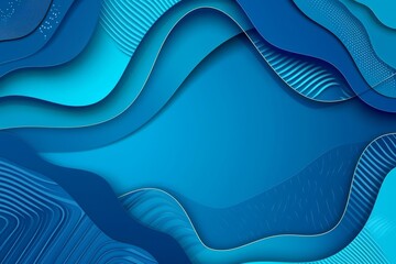 Blue abstract background with geometric shapes
