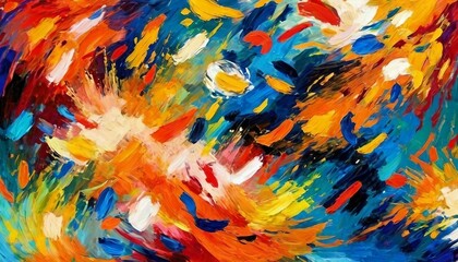 Vivid Post-Impressionism: Background with Bold Colors and Distinctive Brushstrokes