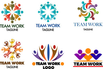 Team Work Logo, Collaborative effort, common goal, Group of interdependent, Work Together Logo, Common goal, Work Together, coordination. cooperation, collaboration, partnership, community, unity, col