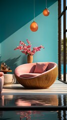Pink and Blue Room Interior Design