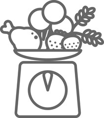 kitchen scale icon
