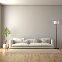 Bright and Airy Living Room With White Sofa