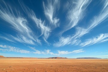 Fototapeta premium Cirrus clouds over the Namib Desert