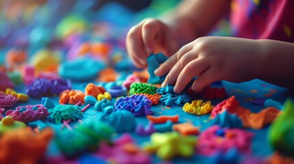 Color Explosion in Child's Craft Session