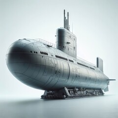  submarine on white background