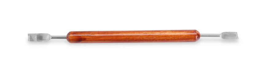 One clay crafting tool isolated on white, top view