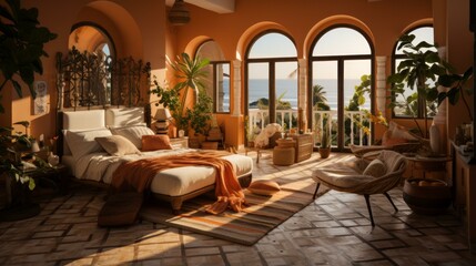 Obraz premium Modern coastal home interior design