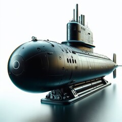  submarine on white background