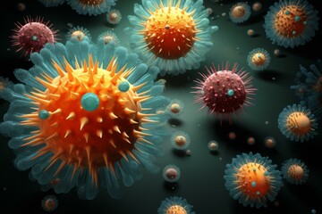 A 3D rendering of a virus