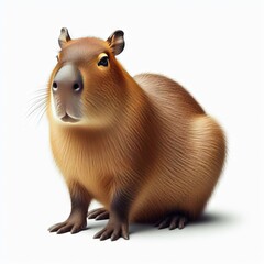 Capybara isolated on white