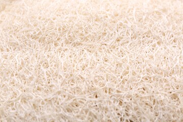 Loofah sponge as background, closeup. Personal hygiene product