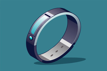 minimalist fitness tracker that appears as a thin, metallic bracelet.