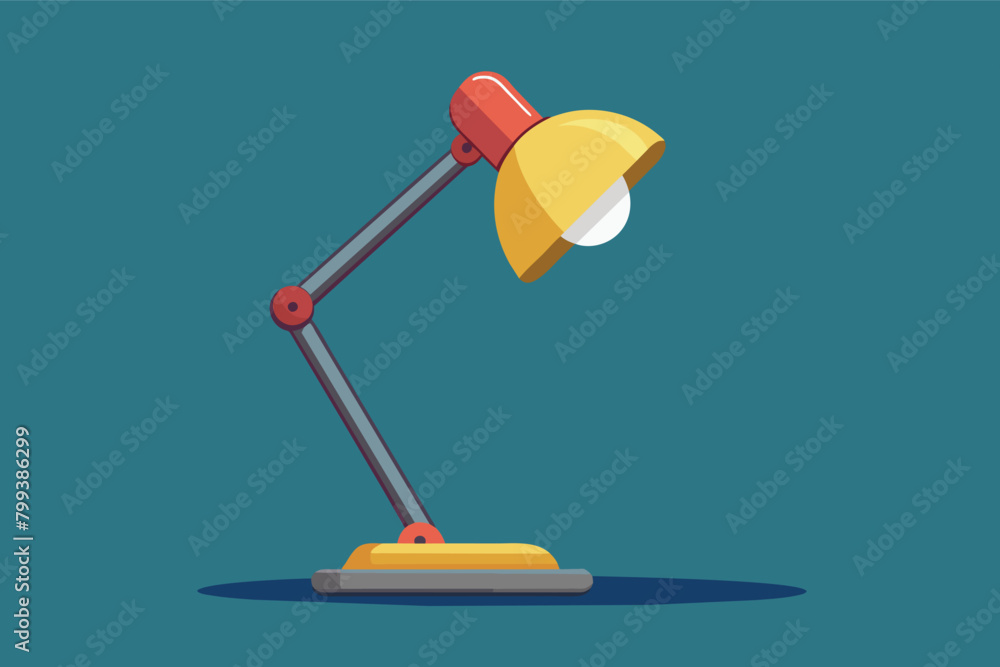 Aufkleber minimalist desk lamp with a single, adjustable arm and a warm, focused light source.