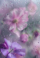 A flowers with raindrops on it