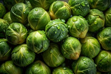 Background Photo of Fresh, Wet, and Organic Vegetables

