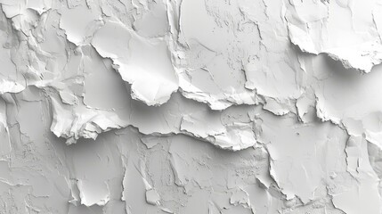 White abstract background with cracks and peeling paint