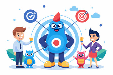 mascot representing a specific customer persona, building a connection with the target audience.