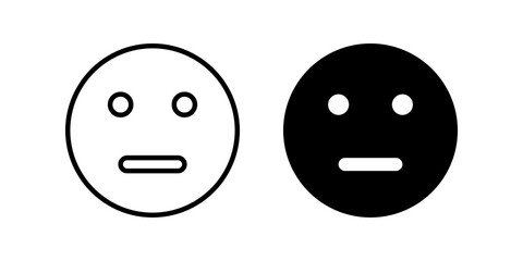 Fototapeta premium Emoticons Icon Set. neutral sign. for mobile concept and web design. vector illustration