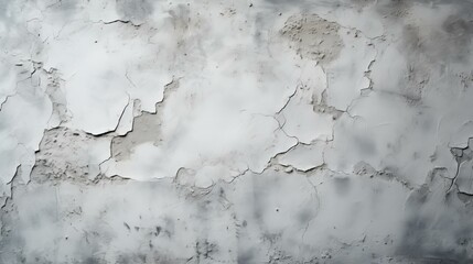 cracked white concrete wall texture background