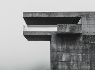Brutalism architecture concrete building exterior