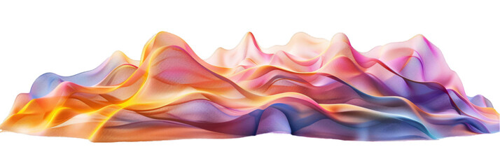 Vibrant Abstract Waves Digital Art Illustration