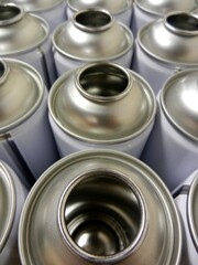 Aerosol can manufacturing in busy UK factory 