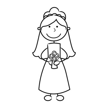 recommend clip art: Stick Figure People Wedding