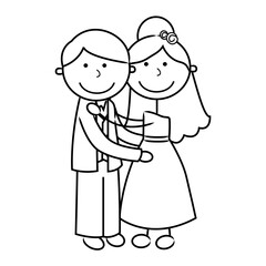 Stick Figure People Wedding