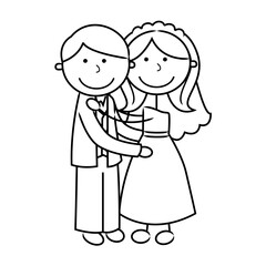 Stick Figure People Wedding