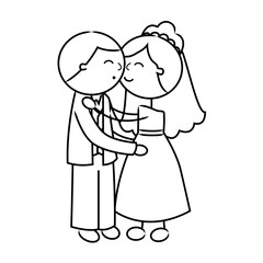Stick Figure People Wedding