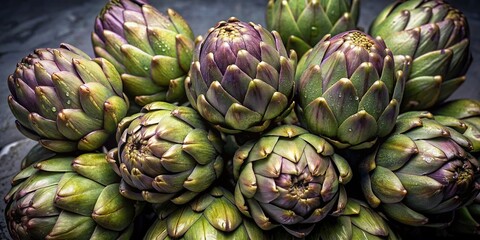 Fototapeta premium Background Photo of Fresh, Wet, and Organic Vegetables