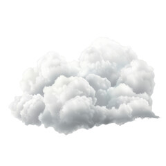 Design materials for you, floating white clouds on a transparent background.