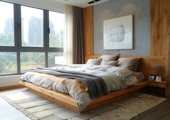 cozy wooden bedroom interior design