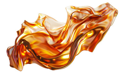 Obraz premium Shimmering Golden Fabric Flowing in Abstract Design
