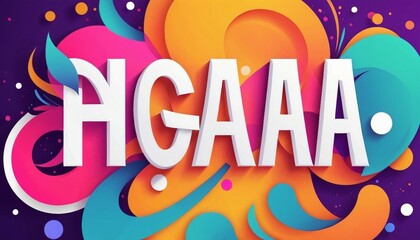 Typographic Fusion: Abstract Background with Stylized Letterforms and Typographic Elements