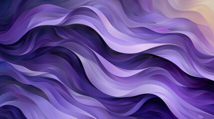   A painting of a purple wave against a backdrop of light blue sky, accompanied by a lighter blue sky in the foreground