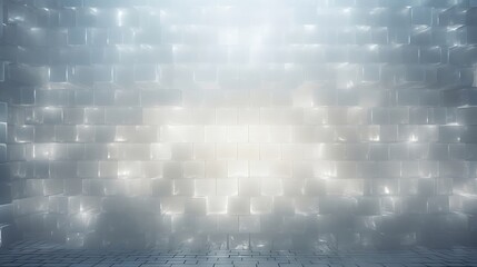 Fototapeta premium Radiant Glow: Transparent Brick Pattern Against Deep Dark Background Illuminates with Subtle Brilliance