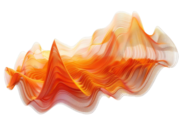 Vibrant Abstract Orange Waves Illustration