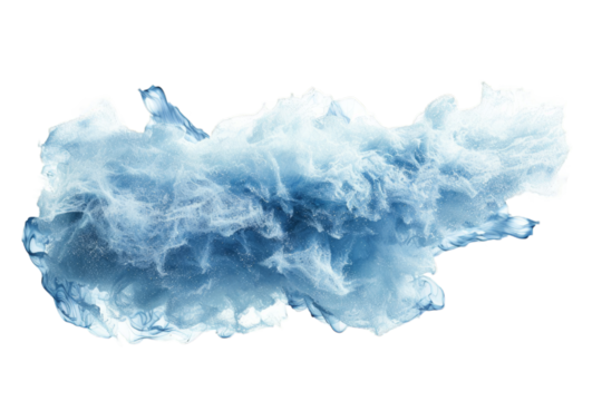 Ethereal Blue Ice Texture on transparent background