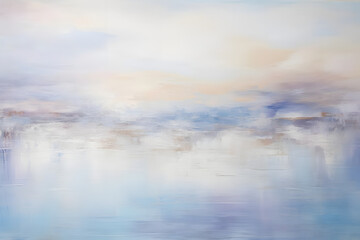 Serene Shoreline Solace, abstract landscape art, painting background, wallpaper, generative ai