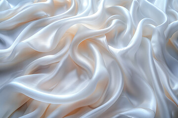 Macro detailed smooth silk white fabric texture background